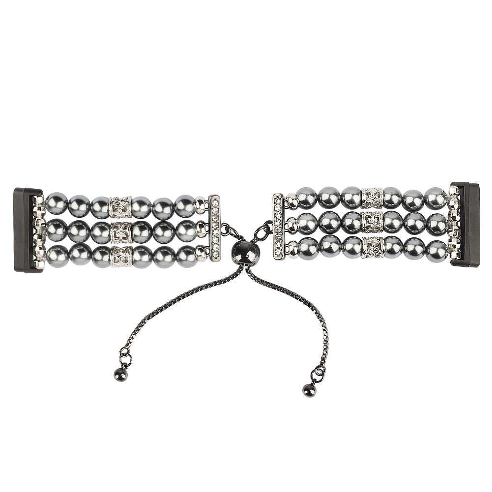 20mm Watch Band for Fitbit Versa 3 Adjustable Stretch Jewelry Wristband Handmade Pearl Watch Strap for Women Girl 20mm Watch Band for Fitbit Versa 3 Adjustable Stretch Jewelry Wristband Handmade Pearl Watch Strap for Women Girl